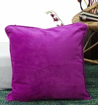 Indian Cushion Cover Purple Velvet Home Bed D cor Throw Pillow Case 12 X 12X12 Inches фиолетовый