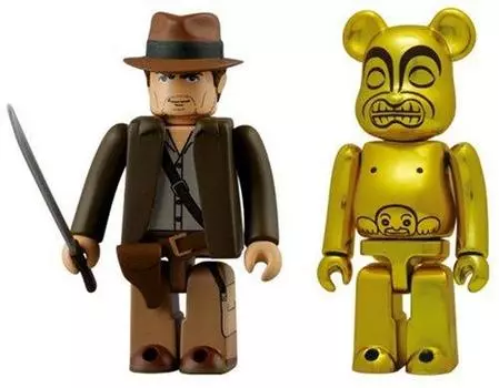 ИНДИАНА ДЖОНС КУБРИК ЗОЛОТОЙ ИДОЛОВ НАБОР окрашенный экшн BE@RBRICK & (Фигурка из АБС и ПВХ)