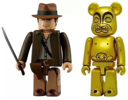 ИНДИАНА ДЖОНС КУБРИК ЗОЛОТОЙ ИДОЛОВ НАБОР окрашенный экшн BE@RBRICK & (Фигурка из АБС и ПВХ)