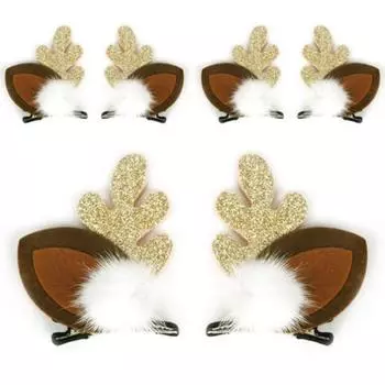 IndieK Рождественская заколка Рудольф 2р