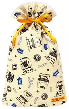 Indigo Takara Tomy Plarail Wrapping Bag Gift Bag L Ivory TA650