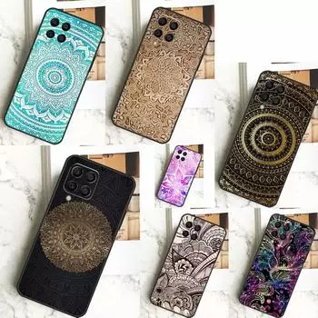 Индийская цветочная хна Мандала для Samsung Galaxy M33 M53 M13 M20 M11 M31 M51 M15 M55 M12 M32 M52 M14 M34 M54 M30s чехол Samsung M11