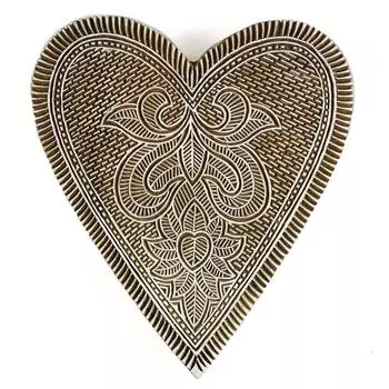 Индийская деревянная ткань штампует штамп деревянного блока печатания флористический декоративный 8 x 6.9 Inches коричневый