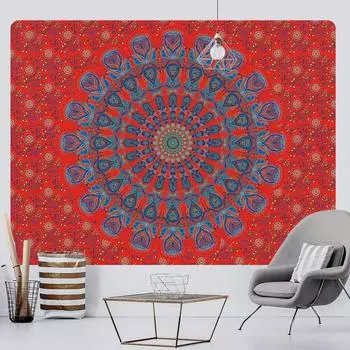 Индийская мандала психоделическая сцена домашний декор гобелен хиппи настенный богемный коврик для йоги Декор стены комнаты 100x75cm