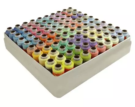 Индийская розовая хлопковая швейная машина для сшивания ниток 300 mtr 1 Box - 100 Spools 300 Mtr With 2 Ply Each разноцветный