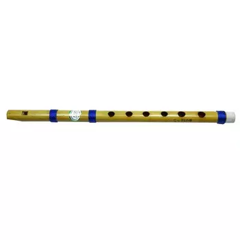 Индийская традиционная бамбуковая флейта Музыкальный инструмент Коллекционная коричневая деревянная 13.5 x 1 Inches коричневый