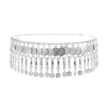 Индийские монеты Цепочки на живот талию тело для женщин женские сплав длинная кисточка пояс для танцевального платья свадебная вечеринка ювелирные изделия as the picture