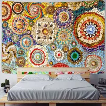 Индийский богемный гобелен настенный гобелен мандала ткань гобелен 3D нефрит бохо домашний декор гостиная фон настенная ткань одеяло W150xH100cm