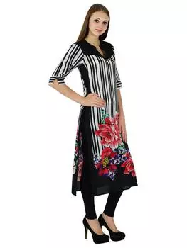 Индийский Болливуд Хлопок Курта Женщины Этническая Курти Повседневная Верхняя Туника Платье 10