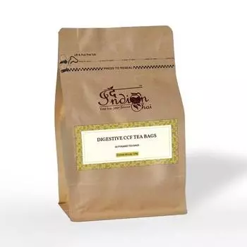 Индийский чай - Чай для пищеварения CCF, 60 чайных пакетиков-пирамидок с тмином, кориандром, фенхелем и мятой для кислотности и пищеварения