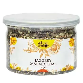 Индийский чай - Джаггери Масала Чай 100 г, смешанный с органическим гуром и лучшими индийскими специями для кислотности, иммунитета и пищеварения
