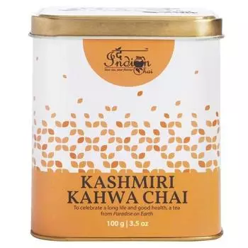 Индийский чай - Кашмирский чай Кахва 100 г с зеленым чаем Дарджилинг, миндалем, кардамоном, гвоздикой, способствует снижению веса