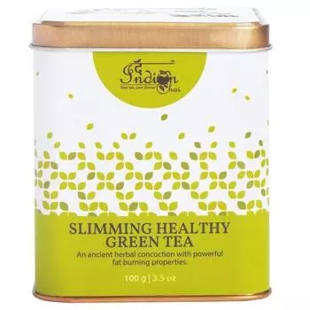 Индийский чай - Полезный зеленый чай для похудения 100 г (50 чашек) || Чай для похудения || Детокс-чай для похудения |С 18 натуральными травами, корнями и специями