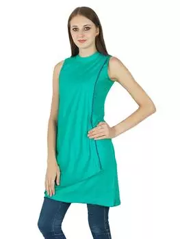 Индийский Дизайнер Болливуд Зеленая Курта Женская Этническая Курти Хлопок Топ Туника 10 салатный