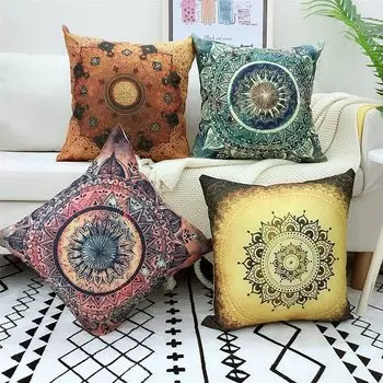 Индийский дурман, чехол для подушки, льняная наволочка, украшение для дома, гостиная, спальня, диван, автомобиль 40X40CM