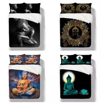 Индийский комплект постельного белья Будды, постельное белье для спальни, одеяло и наволочка AU King, односпальная/двуспальная кровать, полноразмерное украшение для дома Baby 100x135cm