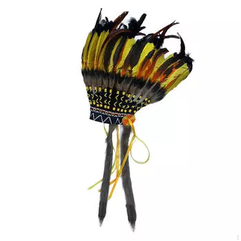 Индийский костюм-шляпа, головной убор из искусственных перьев для выступления на сцене Марди Гра