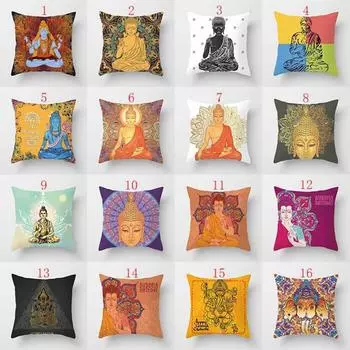 Индийский слон Ганеша Будда поясная подушка наволочка диван домашний декор