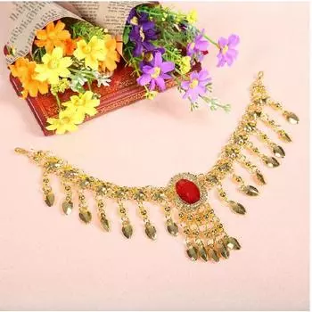 Индийский танец живота ювелирные изделия ожерелье зажим головной убор аксессуар