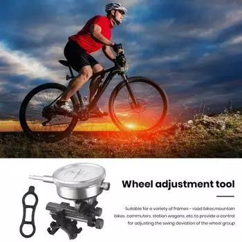 Индикатор колеса велосипеда. Простая установка. Универсальный компактный размер. Портативный регулировочный инструмент для ремонта колес. жёлтый