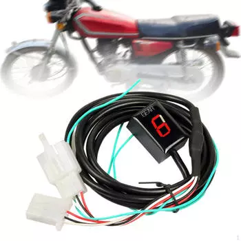Индикатор переключения передач мотоцикла Дисплей измерительного прибора Детали датчика Многофункциональный светодиодный цифровой красный