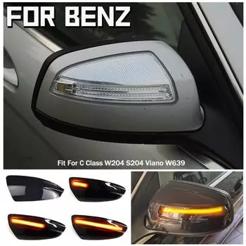 Индикатор поворота бокового зеркала для Mercedes Benz C Class W204 S204 2007-2014 C300 Viano Vito W639 светодиодный динамический указатель поворота жёлтый
