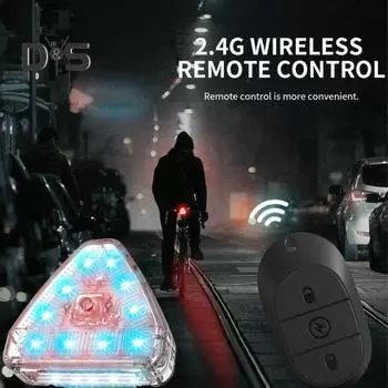 Индикатор предупреждения о столкновении, мигающий свет, велосипед, мотоцикл, скутер, атмосферный свет, водонепроницаемый беспроводной контроль, автомобильный RGB стробоскоп