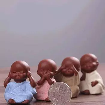 Индия Йога Мандала чай питомец фиолетовый керамические изделия декоративные керамические украшения монах Маленькая статуя Будды статуэтка монаха Татхагата