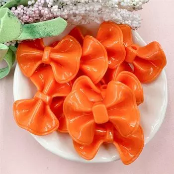 Individuality 31.5*23.4mm Necklaces Jewelry Marking DIY Handmade Materials Fashion Big Bow Beads Acrylic for Earrings Cartoon 10pcs Bow/31.5mm белый