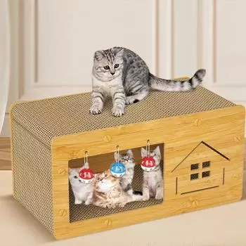 Индивидуальная доска для когтей кошек, износостойкая, устойчивая к истиранию, вертикальная двухэтажная вилла для кошек, среда обитания домашних животных в помещении на все времена года