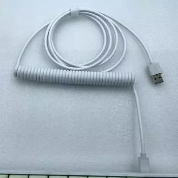 Индивидуальная компьютерная механическая клавиатура кабель для передачи данных удлинительный кабель спиральный кабель для зарядки Type-C - USB штекерный пружинный кабель