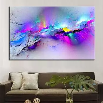 Индивидуальная креативная цветная домашняя декоративная картина на холсте, картина маслом высокой четкости, безрамное ядро, настенное искусство для гостиной 20*40cm