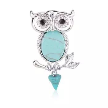 Индивидуальная модная брошь с синей совой и каплей масла, рождественская женская и мужская модная ювелирная продукция, подарочные аксессуары, синяя брошь, булавка