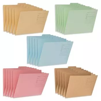 Индивидуальная папка Kinstar Economy из переработанной бумаги A4, альбомная ориентация, набор из 5 цветов