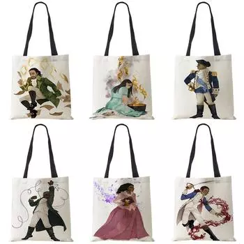 Индивидуальная винтажная большая сумка с принтом 50-х 60-х годов для женщин, многоразовые сумки на ремне, дорожные школьные пляжные сумки