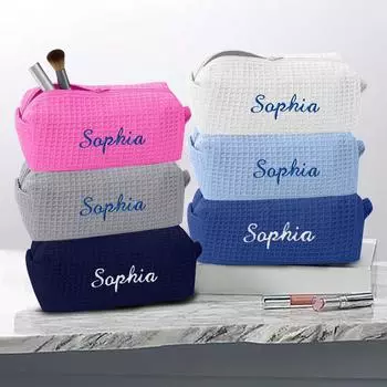 Индивидуальная вышитая косметичка для девочек One Size чёрный