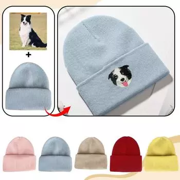 Индивидуальная вышивка раскраска питомец щенок питомец тема шляпа One Size чёрный