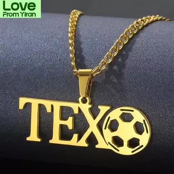 Индивидуальное именное ожерелье из нержавеющей стали, золотая цепочка из кубинской стали 3 мм, персонализированные индивидуальные ожерелья для женщин, кулон с именной табличкой, ювелирные изделия 45cm золотой