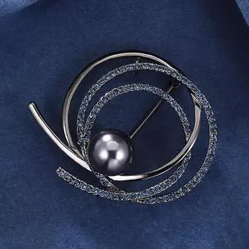 Индивидуальное кольцо, бриллиантовая брошь, роскошный женственный жемчуг, корсаж, нишевый дизайн, булавка, аксессуары для костюма