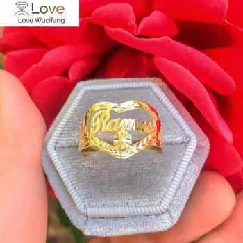 Индивидуальное кольцо в форме сердца для девушки, жены, мамы, подарки 10.5 серебряный