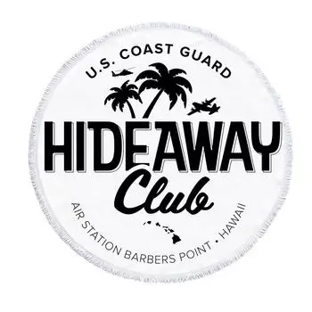 Индивидуальное круглое пляжное полотенце-шаль, коврик для обеда из микрофибры, эксклюзивно для вас One Size чёрный