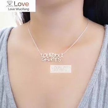 Индивидуальное ожерелье с рукописным именем, именная табличка с художественной подписью, персонализированное ожерелье, сделай сам, уникальное памятное ювелирное украшение, колье для мужчин и женщин General