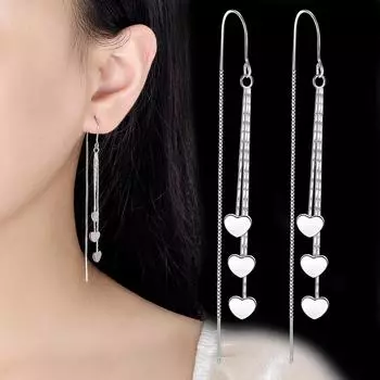 Индивидуальность Минимализм Серьги-крючки для ушей Висячие женские Модные элегантные висячие серьги Висячие серьги Женские длинные уникальные серьги-кисточки в форме сердца
