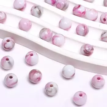 Индивидуальность Мода Круглые облака Эффект Браслет Ожерелье Аксессуары Смола 8 мм Бисер Аксессуары Изготовление ювелирных изделий Бусины россыпью Имитация нефрита Style15 8mm 30Pcs