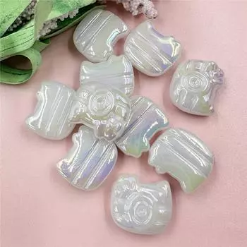 Индивидуальность россыпью бусины 10 шт. Материалы ручной работы акрил DIY ювелирные аксессуары УФ цветные 20,8*24 мм модная камера форма розовый