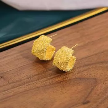 Индивидуальность уникальный дизайн преувеличенные серьги женские простые модные нишевые серьги высокое чувство атмосферные серьги оптом 18K