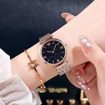 Индивидуальные цыганские часы женские яркие звездное небо стальной ремень часы влиятельный промоушн модный тренд кварцевые часы