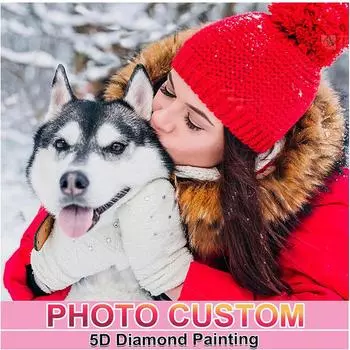 Индивидуальные фотографии с рисунками бриллиантов Индивидуальный подарок премиум-класса - круглый бриллиант 30x40cm