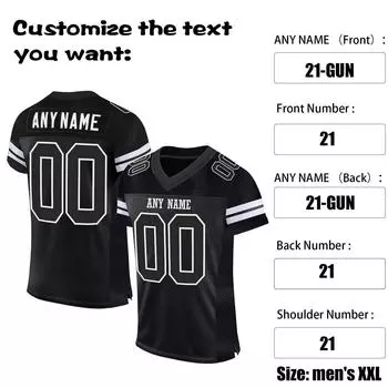 Индивидуальные футбольные майки с персонализированным напечатанным названием и номером команды, спортивная форма для мужчин, женщин, молодежи чёрный