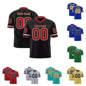 Индивидуальные футбольные майки с персонализированным напечатанным названием и номером команды, спортивная форма для мужчин, женщин, молодежи S чёрный